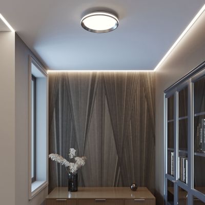 Shown in Satin Nickel finish, Medium size, in use