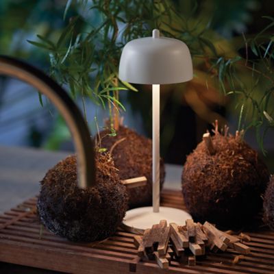 Shown in Matte White finish, in use, lit