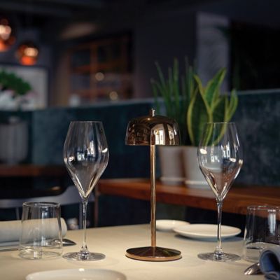 Shown in Rose Gold finish, in use, lit