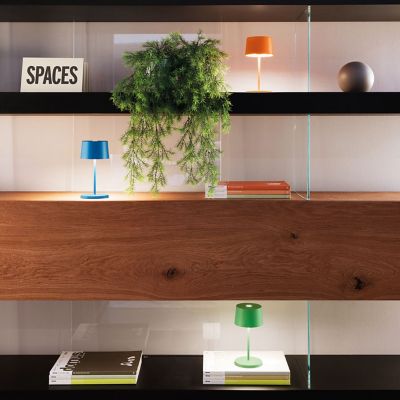 Shown in Capri Blue & Orange and Green finish, lit