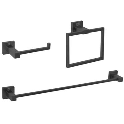 Parker 3-Piece Bathroom Hardware Set with Ring