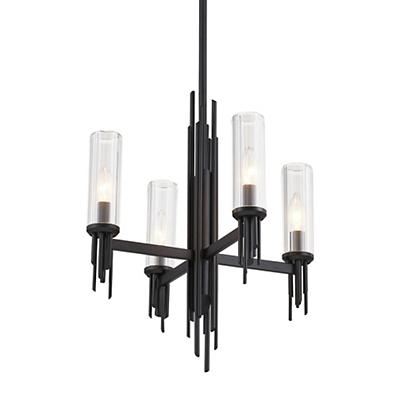 Torres Ribbed Glass Chandelier