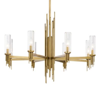 Torres Ribbed Glass Chandelier