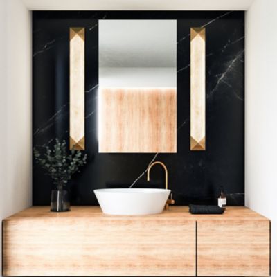 Shown in Vintage Brass finish, lit