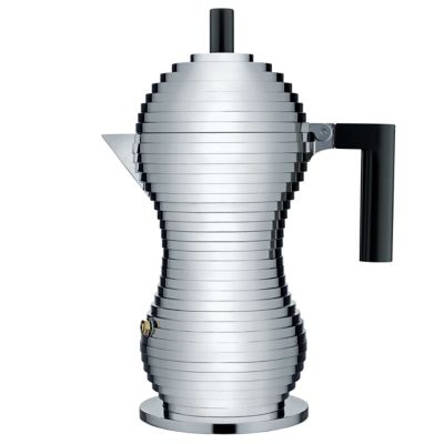 Alessi Espresso Coffee Maker - Pulcina Black - 6 Cups