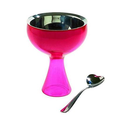 Big Love Ice Cream Bowl with Spoon (Fuchsia) - OPEN BOX