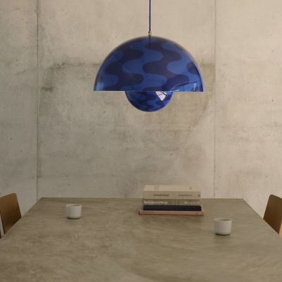 Shown in Cobalt Blue and Twilight Blue Pattern finish, in use, lit