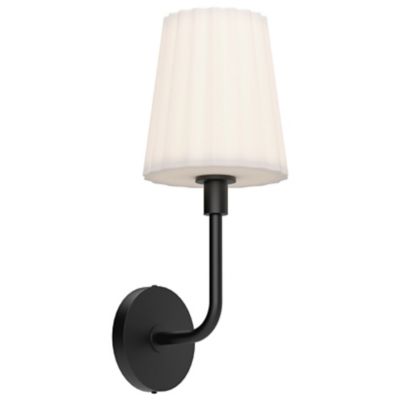 Plisse Opal Matte Glass Wall Sconce
