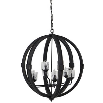 Rivia Round Wood Chandelier