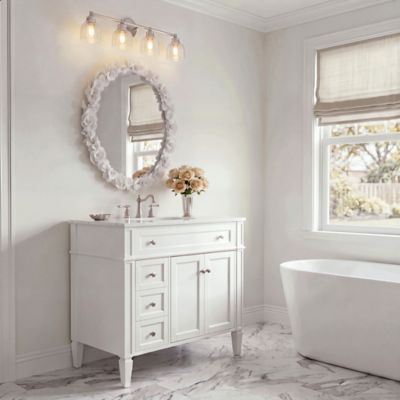 Shown in White finish, in use