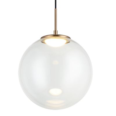 Boble LED Pendant(Aged Gold Brass with Clear Glass)-OPEN BOX