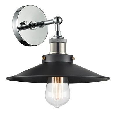 Tonette Workshop Conic Wall Sconce (Chrome|Black) - OPEN BOX