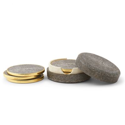 Shagreen Coasters, Set of 4