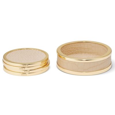 Croc Leather Coasters, Set of 4