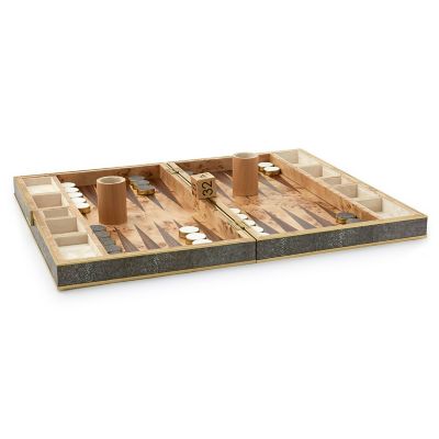 Shagreen Backgammon Set with Dice
