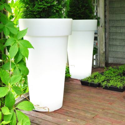 lighted outdoor planters