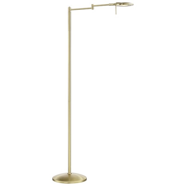 Dessau Turbo Swing Arm Led Floor Lamp, Adjustable Arm Brass Floor Lamp
