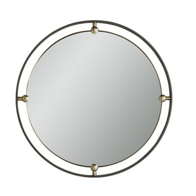 Round Wall Mirror with Hooks - Threshold