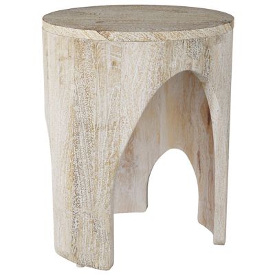 Berlof End Table (White Wash) - OPEN BOX