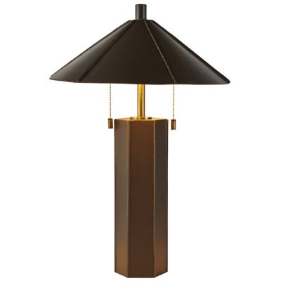 Cantrell Table Lamp (Graphite with Antique Brass) - OPEN BOX