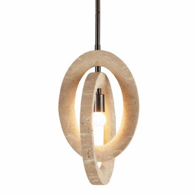 Collins Pendant (Faux Travertine) - OPEN BOX