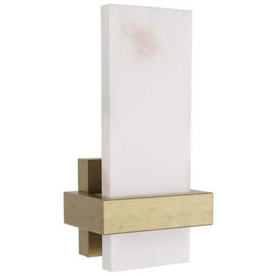 Wembley LED Wall Sconce(White Alabaster with Brass)-OPEN BOX