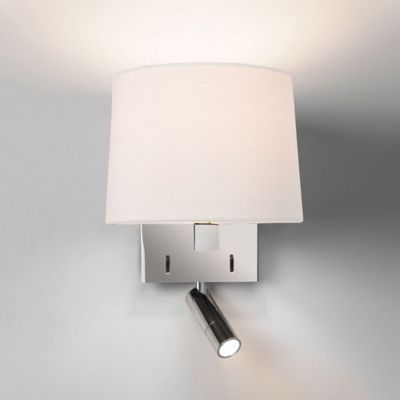 Azumi Reader Wall Sconce(White|Chrome|Tapered Drum)-OPEN BOX