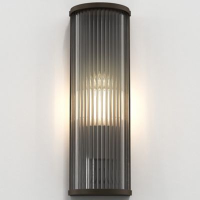 Shown in Bronze finish, Small size, lit