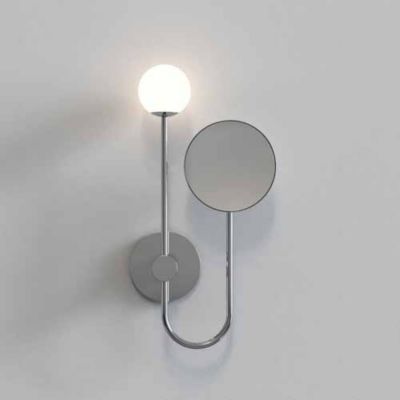 Orb Wall Sconce with Mirror(Polished Chrome)-OPEN BOX