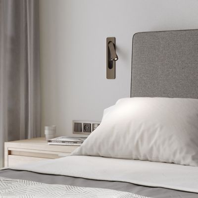 Shown in Bronze finish, Small size, in use, lit