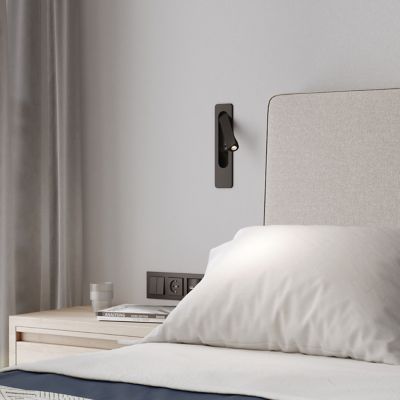Shown in Matte Black finish, Small size, in use, lit