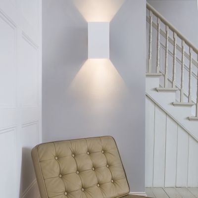 Shown in White finish, lit, in use