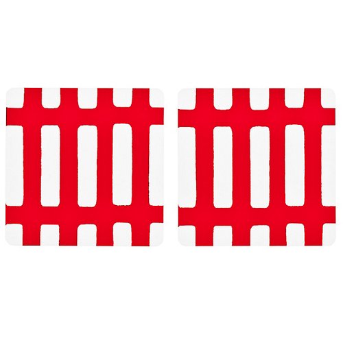 Siena Coasters, 2-Piece Set (Red/White) - OPEN BOX RETURN