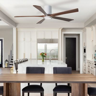 Shown in Gloss White finish with Walnut Blades, 60 inch