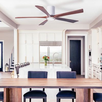 Shown in Walnut Blades finish, Gloss White Fan Body finish, in use