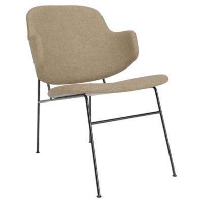 The Penguin Fully Upholstered Lounge Chair, Steel Base