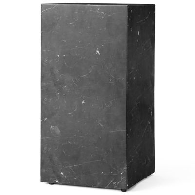 Plinth Tall Side Table (Black Marquina Marble) - OPEN BOX
