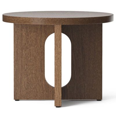 Androgyne Side Table, Wood Base (Dark Stained Oak)-OPEN BOX