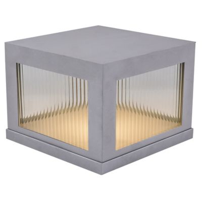 Avenue Outdoor Short LED Post Mount (Silver)-OPEN BOX