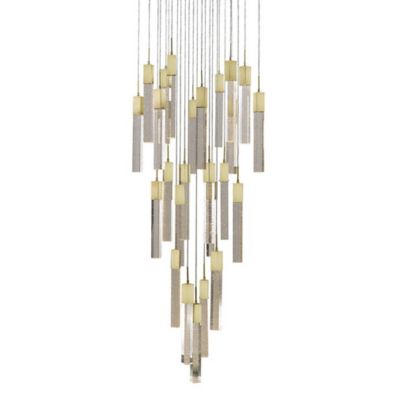 Glacier Multi-Light Pendant Light (Brass|25 Light)-OPEN BOX