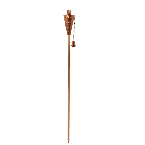Anywhere Tall Hammered Copper Garden Torch, 4 Torches