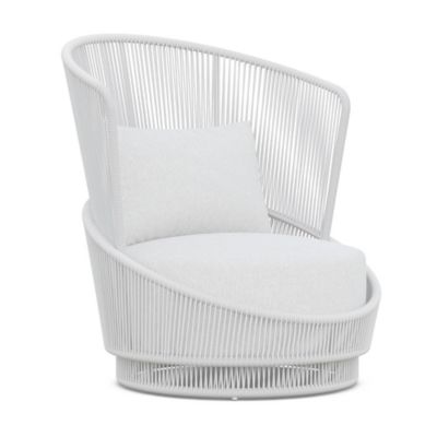 Palma Outdoor Swivel Club Chair(White Mist w/Polar)-OPEN BOX