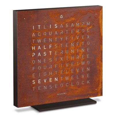 Touch Table Alarm Clock Front Cover(Rust Steel|Eng)-OPEN BOX