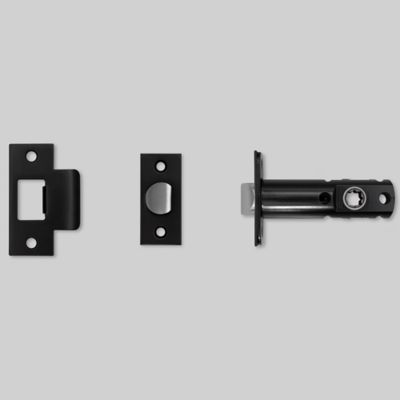 Tubular Latch for Passage Door Knob (Black) - OPEN BOX