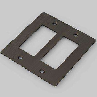 Punch 2 Gang Switch Cover (Smoked Bronze|without) - OPEN BOX
