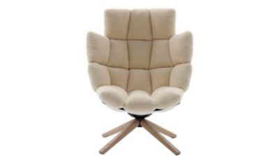 Husk Swivel High Armchair