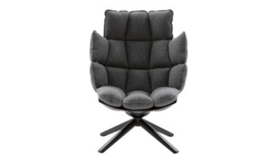 Husk Swivel High Armchair