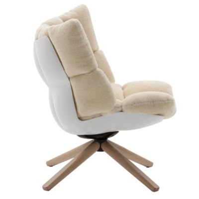 Husk armchair with welcoming backrest by B&B Italia, design by