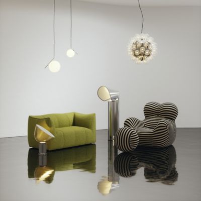 Shown in Soara Striped Beige and Teal color, in use