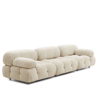 Shown in Enia Ivory White Fabric Color